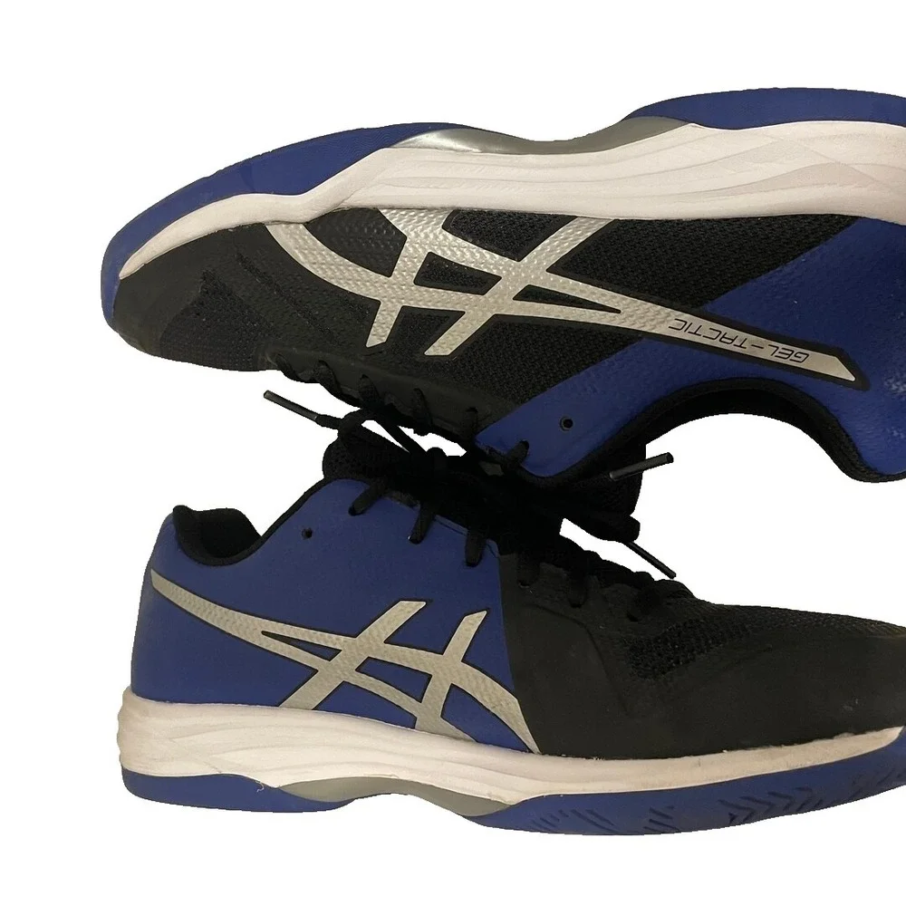 ASICS Gel-Tactic Indoor  Blue Black White Shoes Men's 9.5 Running Jogging‎